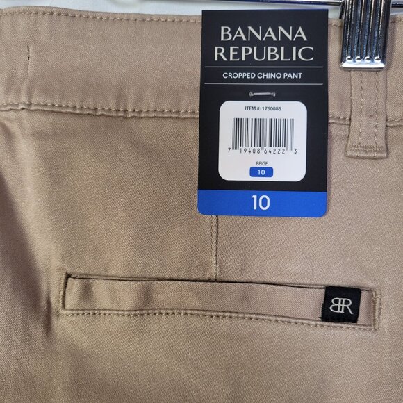 Banana Republic Women's Cropped Chino Pants Beige Size 10 - Picture 4 of 12